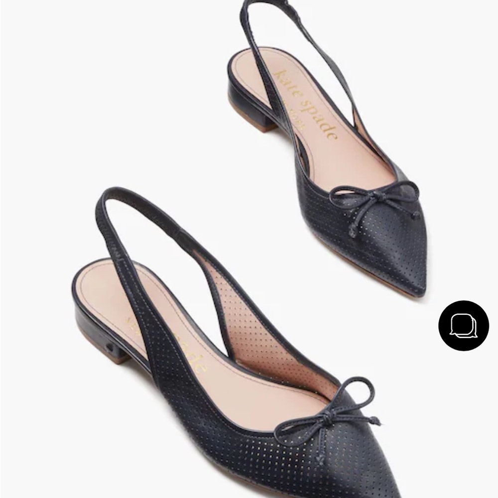 Classic pointed toe KSNY Veronica sling back flats in Navy. ❤️ Retail $198.00